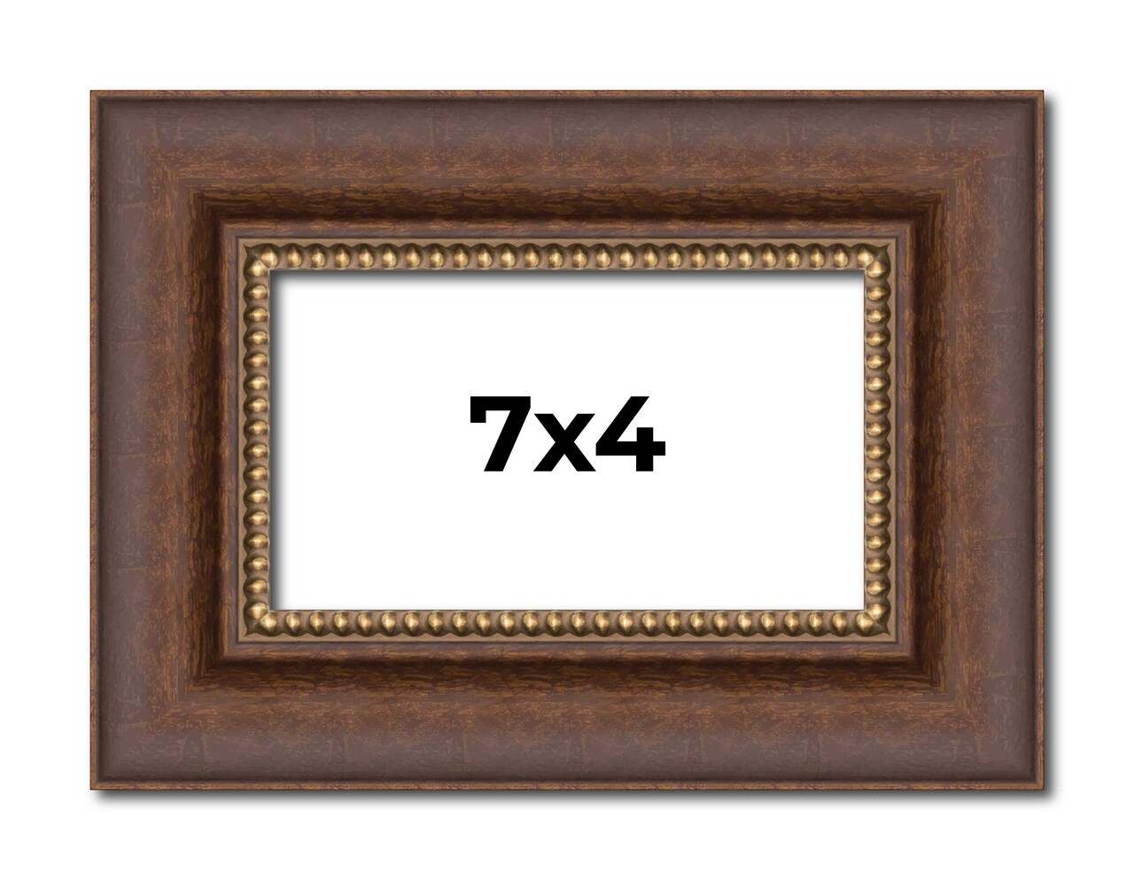 4x7 Traditional Picture Frame with UV-Resistant Acrylic & Acid Free Backing, Available in 3 Finishes - Black, Brown, Gold